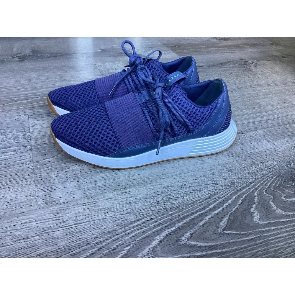 Under Armour Breathe Lace Womens 10 Navy Blue Sneaker Training Shoes 3020249-500